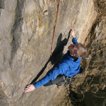 Alexander Lorrek beim Klettern