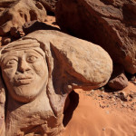 Jordanien - Felsmalerei im Wadi Rum