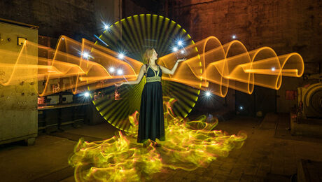 Lightpainting mit Model, © ZOLAQ