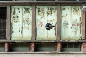 Actionfotografie - Parkour im Landschaftspark (c) Klaus Wohlmann